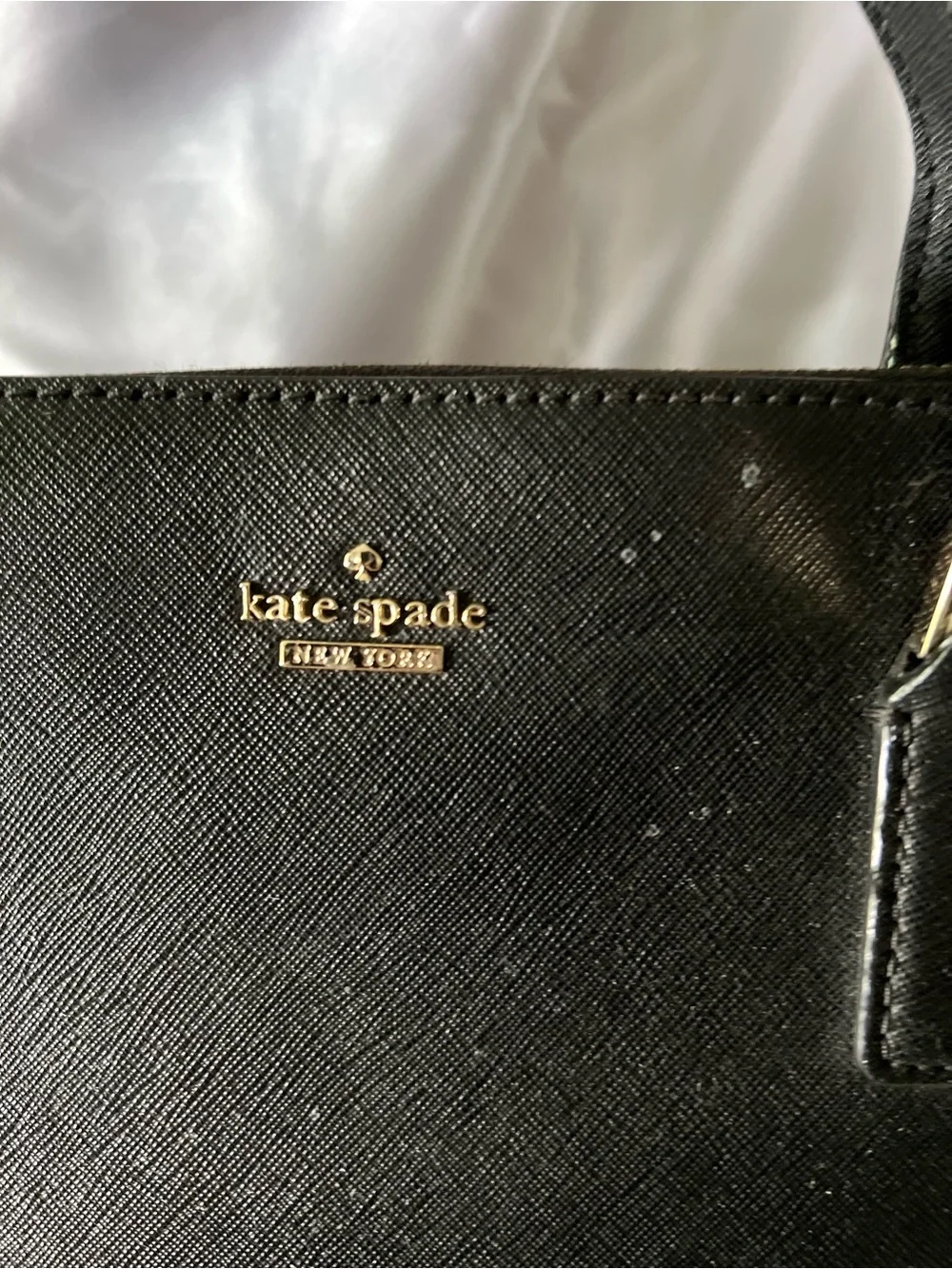 kate spade Black Saffiano Leather Tote